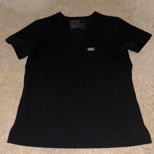 Black 1 pocket figs scrub top. Size xxs P